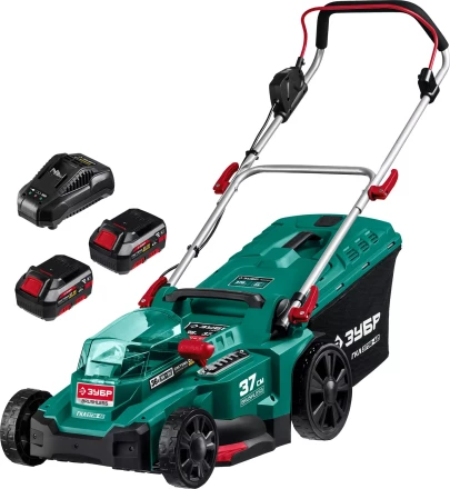 ЗУБР С1-18, 36 В, 37 см, 2х18 В АКБ (4 А·ч), бесщеточная газонокосилка (ГКЛ-3736-42) купить в Муравленко