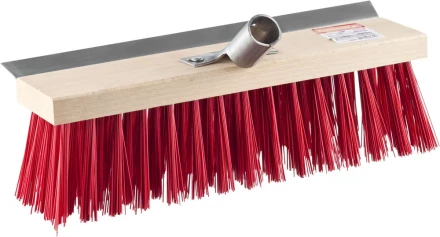 Щетка GRINDA &quot;EURO&quot; уличная без ручки, с мет скребком, буковая колодка, жесткая щетина, мет держатель для черенка, 30см 39195-30 купить в Муравленко