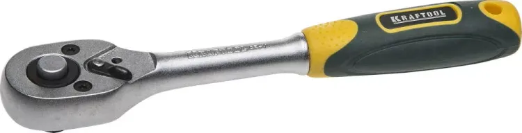 Трещотка для торцовых головок KRAFTOOL "EXPERT", Сr-V сталь, 72 зубца, 1/4" 27791-1/4_z02 купить в Муравленко