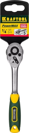 Трещотка для торцовых головок KRAFTOOL &quot;EXPERT&quot;, Сr-V сталь, 72 зубца, 1/4&quot; 27791-1/4_z02 купить в Муравленко