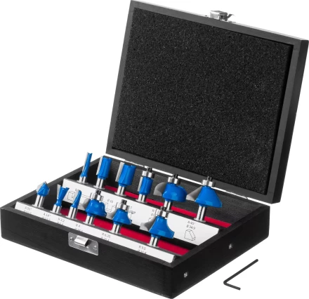 ЗУБР 12 шт, набор профильных фрез по дереву, Профессионал (28796-H12) купить в Муравленко