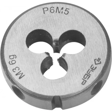 Плашка ЗУБР &quot;ЭКСПЕРТ&quot; круглая машинно-ручная для нарезания метрической резьбы, М3х0,5 4-28023-03-0.5 купить в Муравленко