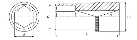 Головка торцевая глубокая 1/4&quot;DR 9 мм S04HD2109 Jonnesway 48005 купить в Муравленко