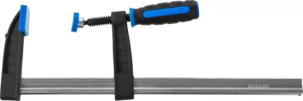 Струбцина ЗУБР "ПРОФЕССИОНАЛ", тип "F", двухкомпонентная ручка, стальная закаленная рейка, 80х300мм 32155-080-300 купить в Муравленко