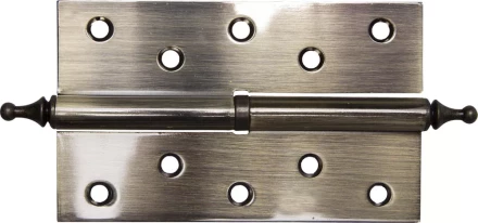 Петля дверная разъемная ЗУБР &quot;ЭКСПЕРТ&quot;, 1 подшипник, цвет ст. латунь (AB), правая, с крепежом, 125х75х2,5мм,2шт 37605-125-5R купить в Муравленко