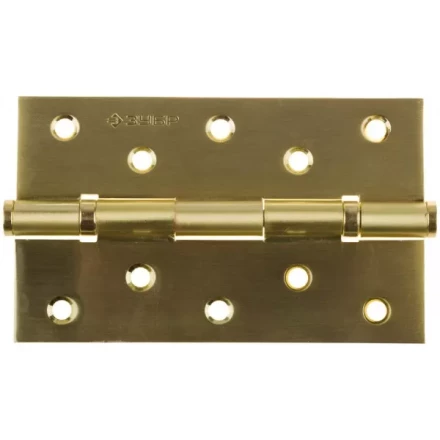 Петля универсальная ЗУБР &quot;ЭКСПЕРТ&quot;, 2 подшипника, цвет мат. латунь (SB), с крепежом, 125х75х2,5мм, 2 шт 37601-125-3 купить в Муравленко