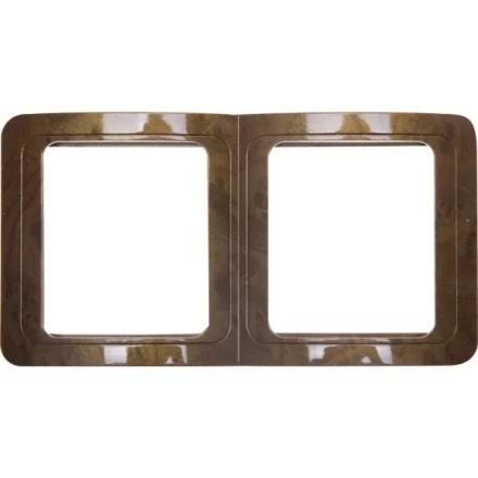 Панель СВЕТОЗАР &quot;ГАММА&quot; накладная, вертикальная, цвет орех, 2 гнезда SV-54147-N купить в Муравленко