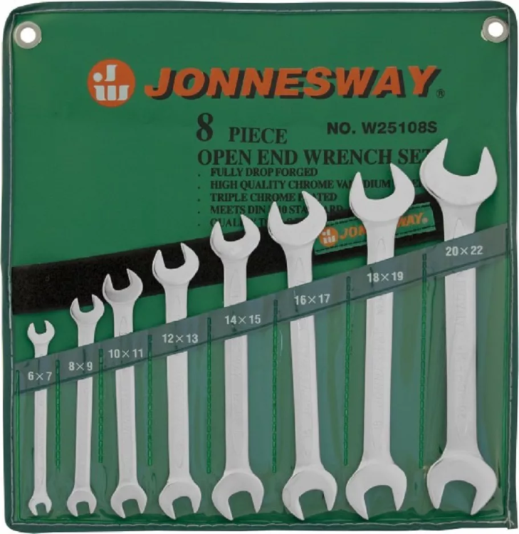 Набор ключей рожковых 6-22мм 8предметов Jonnesway W25108S 47336 купить в Муравленко