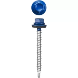 Саморезы СКД кровельные, RAL 5005 синий насыщенный, 51 х 4.8 мм, 250 шт, для деревянной обрешетки, STAYER 30305-48-051-5005