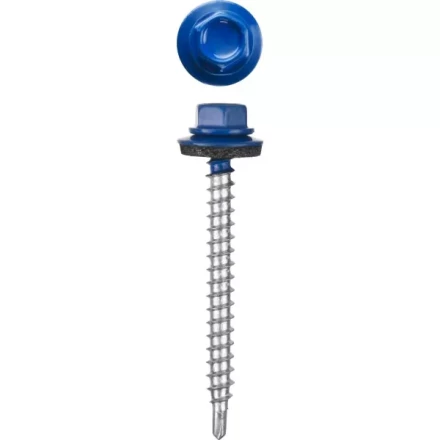 Саморезы СКД кровельные, RAL 5005 синий насыщенный, 51 х 4.8 мм, 250 шт, для деревянной обрешетки, STAYER 30305-48-051-5005 купить в Муравленко