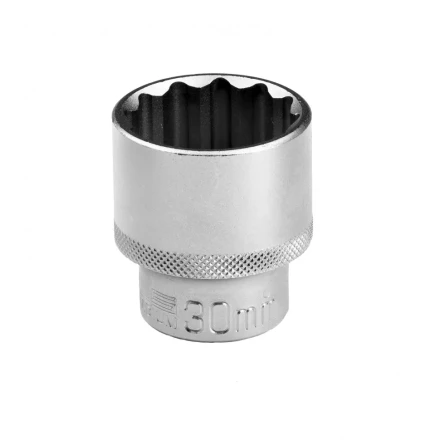 Головка торцевая 30 мм двенадцатигранная CrV под квадрат 1/2 хромированная Stels 13673 купить в Муравленко