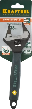 Ключ разводной SlimWide-S, 200 / 38 мм, KRAFTOOL 27263-20 купить в Муравленко