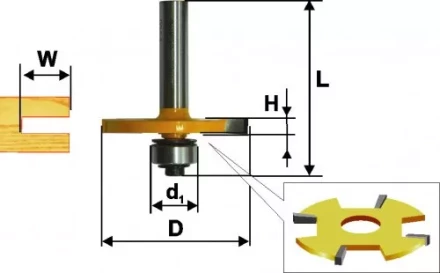 Фреза кромочная фальцевая ф50.8х5 хв. 12мм 10567 купить в Муравленко