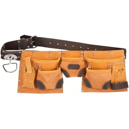 Пояс KRAFTOOL для инструментов, натуральная кожа, 9 карманов 1-38520 купить в Муравленко