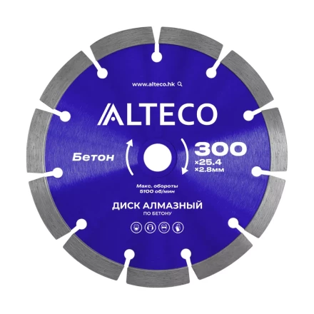 Диск алмазный по бетону ALTECO 300x25.4x2.8 мм 66520 купить в Муравленко