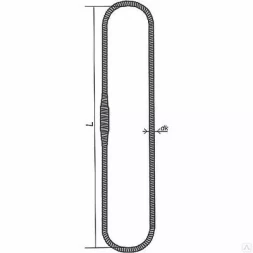 Строп канатный кольцевой СКК 20 т L=5.5 м  заплет на станке