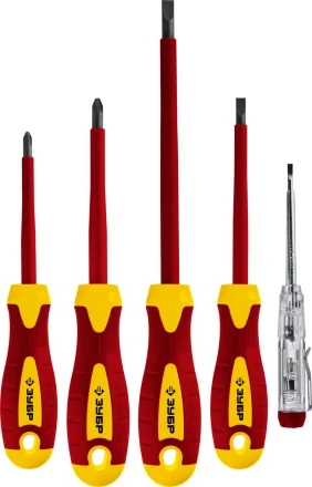 ЗУБР 5 предм, набор диэлектрических отверток, Профессионал (25265) купить в Муравленко