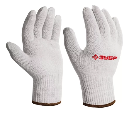ЗУБР ОПТИМА, L-XL, х/б перчатки без покрытия, 10 класс (11445-XL) купить в Муравленко
