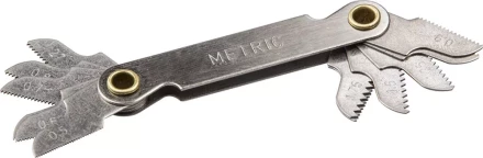 Шаблон STAYER &quot;PROFI&quot; для определения шага метрич резьбы,0,5-1,75мм и трубной резьбы с шагом 0,907 и 1,07мм(27,28 tpi) 28041 купить в Муравленко