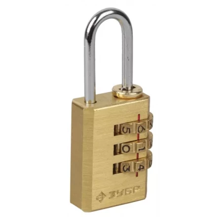 Замок ЗУБР &quot;ЭКСПЕРТ&quot; навесной мини, кодовый, 3 диска 37118-1_z01 купить в Муравленко