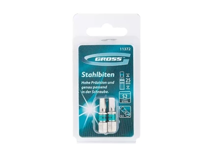 Набор бит SL5,0х25, сталь S2, 2шт GROSS 11372 купить в Муравленко