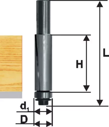 Фреза кромочная прям ф19х25,4мм хв 8мм ДСП Энкор 28057 купить в Муравленко