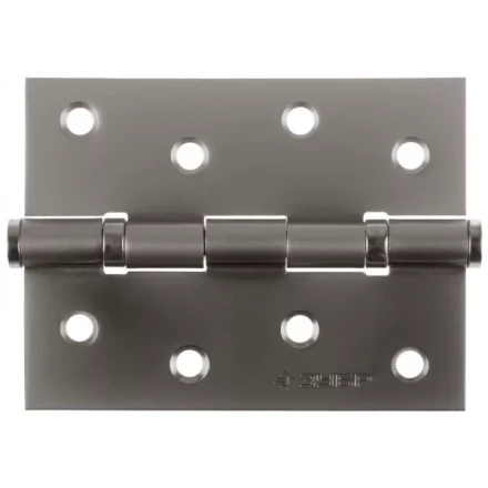 Петля универсальная ЗУБР &quot;ЭКСПЕРТ&quot;, 2 подшипника, цвет мат. никель (PN), с крепежом, 100х75х2,5мм, 2 шт 37601-100-4 купить в Муравленко