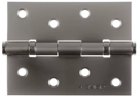 Петля универсальная ЗУБР &quot;ЭКСПЕРТ&quot;, 2 подшипника, цвет мат. никель (PN), с крепежом, 100х75х2,5мм, 2 шт 37601-100-4 купить в Муравленко