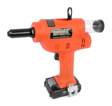 Аккумуляторный вытяжной заклепочник MESSER M4000  с возможностью работы от сети 220В купить в Муравленко