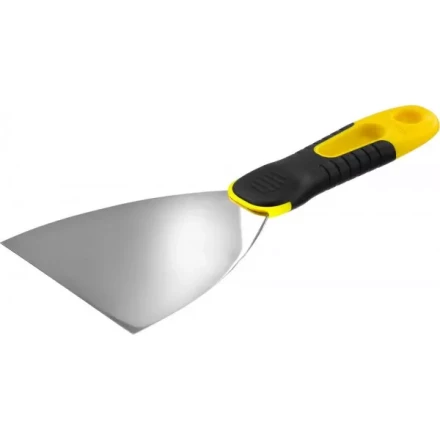 Шпатель STAYER &quot;PROFESSIONAL&quot; нержавеющее профилированное полотно, 2к ручка, 100 мм 10045-10 купить в Муравленко