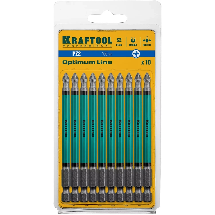 Биты KRAFTOOL OPTIMUM PZ 26124-2-100-10 купить в Муравленко