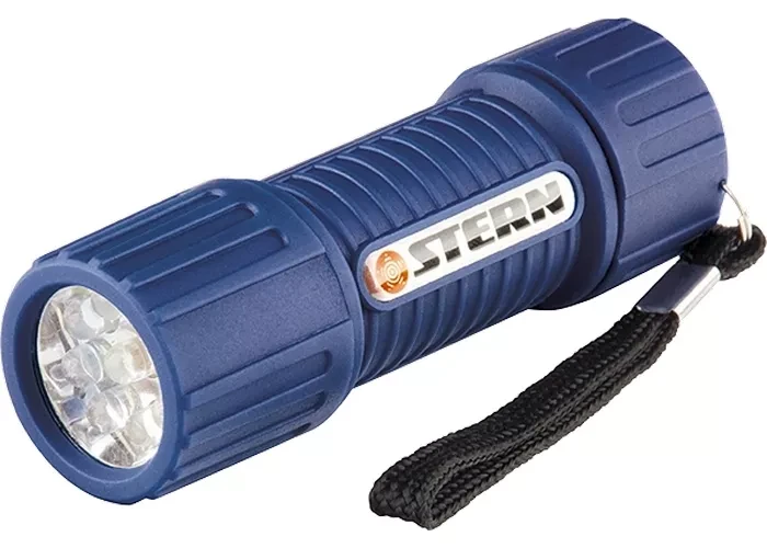 Фонарь светодиодный, синий корпус с мягким покрытие, 9Led, 3хААА, Stern 90513 купить в Муравленко