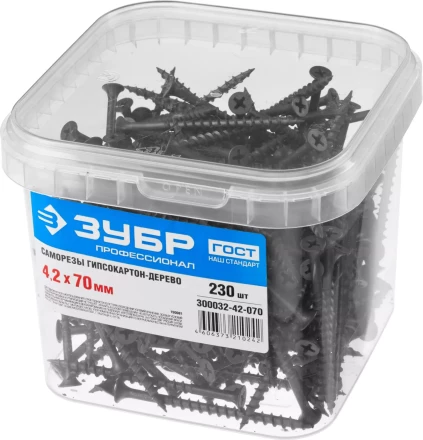 Саморезы ЗУБР СГД 16 х 3.5 мм фосфатированное покрытие 2300 шт Профессионал 4-300032-35-016 купить в Муравленко
