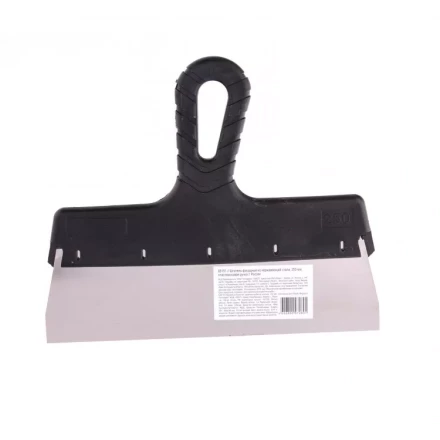 Шпатель фасадный из нержавеющей стали 250 мм пластмассовая ручка 85151 купить в Муравленко