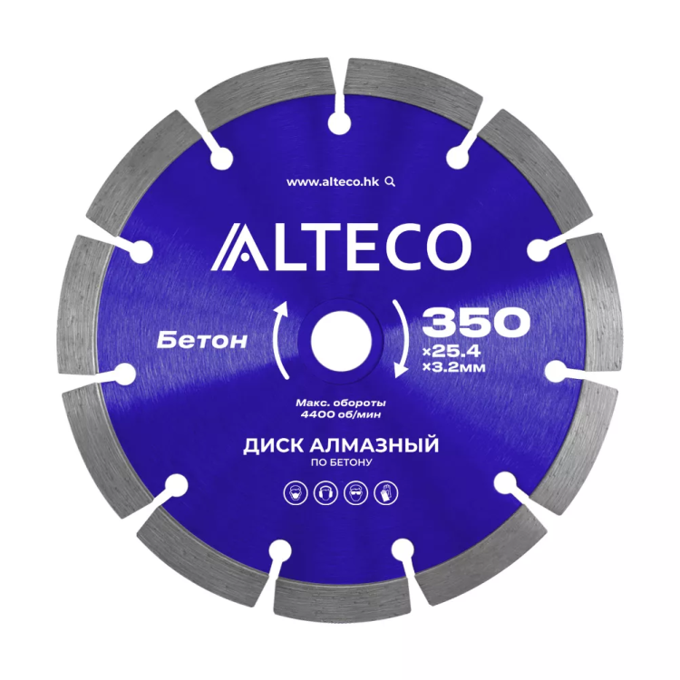 Диск алмазный по бетону ALTECO 350x25.4x3.2 мм 66521 купить в Муравленко