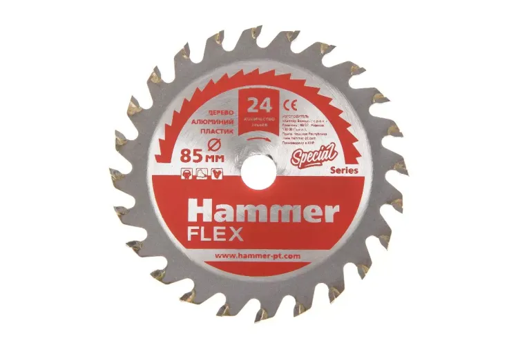Диск пильный твердосплавный HAMMER Ф85х10мм 24зуб. (205-133) купить в Муравленко