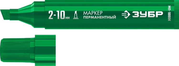 ЗУБР МП-1000К зеленый, 2-10 мм, клиновидный перманентный марке (06333-4) купить в Муравленко