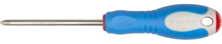 Отвертка ЗУБР, Cr-V сталь, трехкомпонентная рукоятка, цветовая индикация типа шлица, PH №2, 100мм 25252-2-100_z01 купить в Муравленко