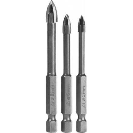 Набор: Сверла по керамике и стеклу, d=5-6-8 мм, STAYER &quot;PROFI&quot; 2985-Н3 2985-H3_z01 купить в Муравленко