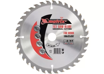 Пильный диск по дереву, 230 х 32мм, 36 зубьев + кольцо 30/32 MATRIX Professional 73296 купить в Муравленко