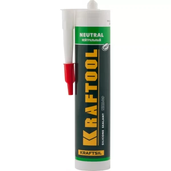 Герметик силиконовый KRAFTOOL белый, нейтральный, 300мл 41257-0 купить в Муравленко