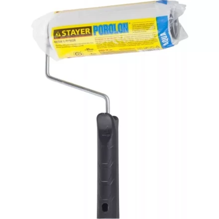 Валик &quot;ПОРОЛОН&quot; малярный в сборе, бюгель 6мм, 44x180мм, STAYER Master 0360-18_z01 купить в Муравленко