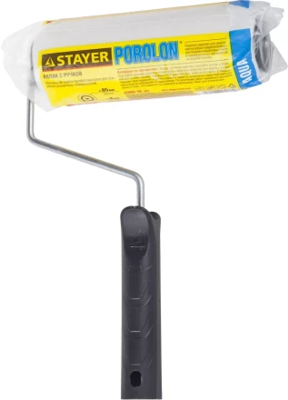 Валик &quot;ПОРОЛОН&quot; малярный в сборе, бюгель 6мм, 44x180мм, STAYER Master 0360-18_z01 купить в Муравленко
