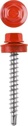 Саморезы ЗУБР &quot;ПРОФЕССИОНАЛ&quot; окраш., RAL 3003 рубин.-красн., для крепл. кров. матер. к дерев. обреш., 4.8x70мм, 160шт 4-300315-48-070-3003 купить в Муравленко