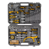 Набор инструментов Denzel 15803, 1/2", 1/4", CrV, S2, пластиковый кейс, 100 предметов купить в Муравленко