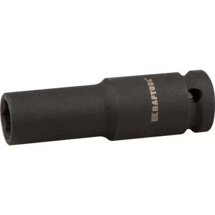 Торцовая головка KRAFTOOL &quot;INDUSTRIE QUALITAT&quot; ударная, удлиненная (1/2&quot;), FLANK, Cr-Mo, фосфатированная, 14 мм 27942-14_z01 купить в Муравленко