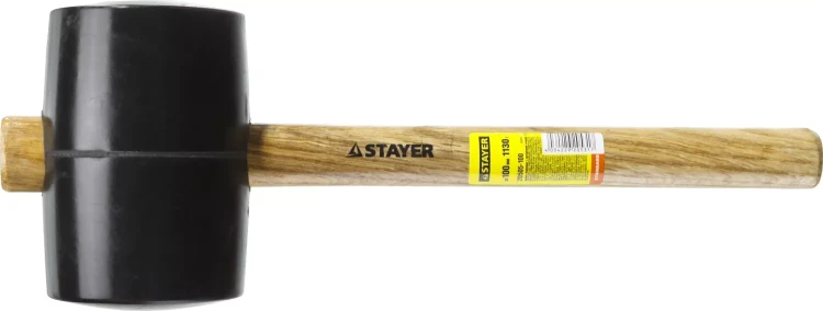 Киянка STAYER резиновая черная с деревянной ручкой, 1130г 20505-100 купить в Муравленко