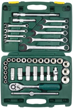 Набор KRAFTOOL &quot;EXPERT QUALITAT&quot; Торцовые головки &quot;SUPER LOCK&quot; с присоединит квадратом, 1/2&quot;, 38 предметов 27886-H38_z01 купить в Муравленко