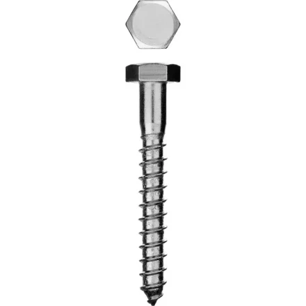 Шурупы ЗУБР с шестигранной головкой, оцинкованные, 10x120мм, 1шт 4-300456-10-120 купить в Муравленко