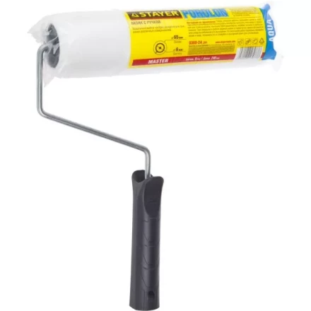 Валик &quot;ПОРОЛОН&quot; малярный в сборе, бюгель 6мм, 44x240мм, STAYER Master 0360-24_z01 купить в Муравленко